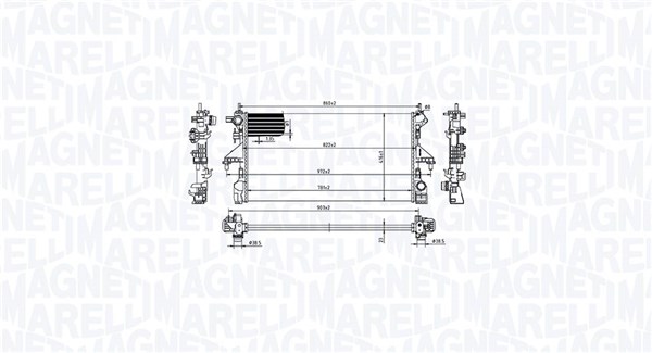 Радиатор охлаждение двигателя MAGNETI MARELLI 350213216800