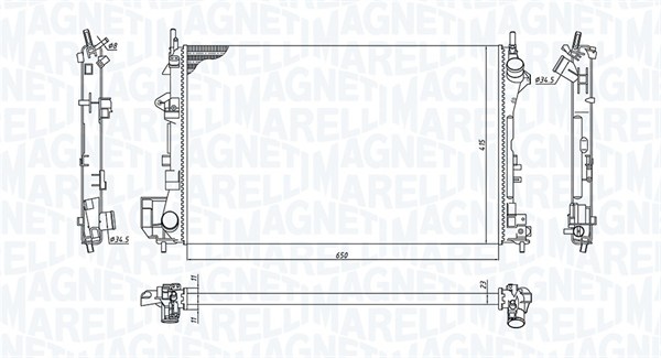 Радиатор охлаждение двигателя MAGNETI MARELLI 350213185700