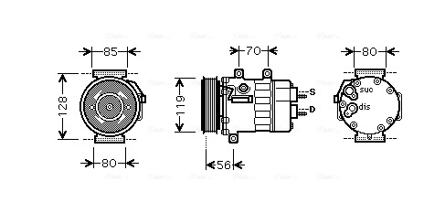 Компрессор кондиционер AVA QUALITY COOLING CNK253