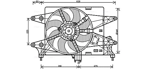 Вентилятор охлаждение двигателя AVA QUALITY COOLING FT7560