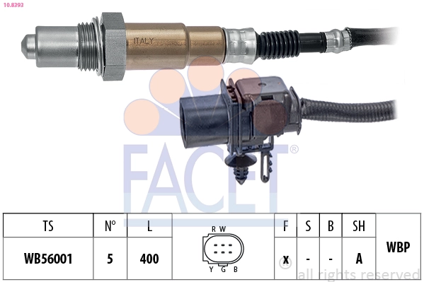 Лямбда-зонд made in italy - oe equivalent FACET 10.8393
