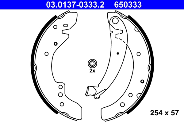Комплект тормозных колодок ATE 03.0137-0333.2