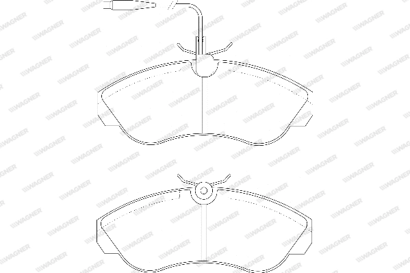Комплект тормозных колодок дисковый тормоз WAGNER WBP21799A