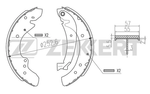 Комплект тормозных колодок ZEKKERT BK-4287