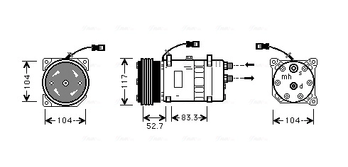 Компрессор кондиционер AVA QUALITY COOLING CNAK222