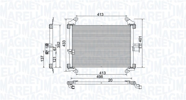 Конденсатор кондиционер MAGNETI MARELLI 350203772000