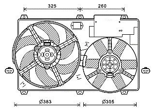 Вентилятор охлаждение двигателя AVA QUALITY COOLING CN7554
