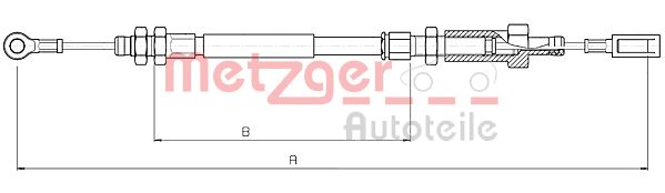 Тросик cтояночный тормоз METZGER 10.4723