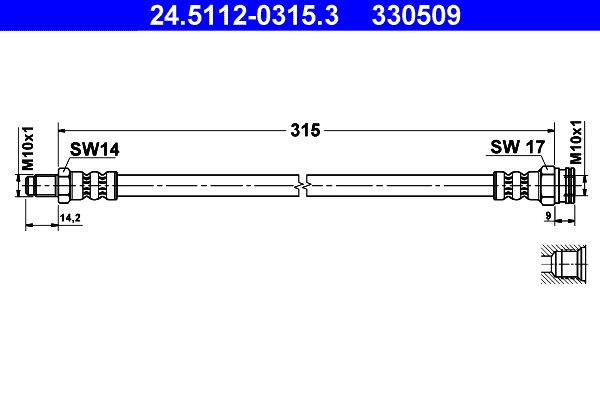 Тормозной шланг ATE 24.5112-0315.3
