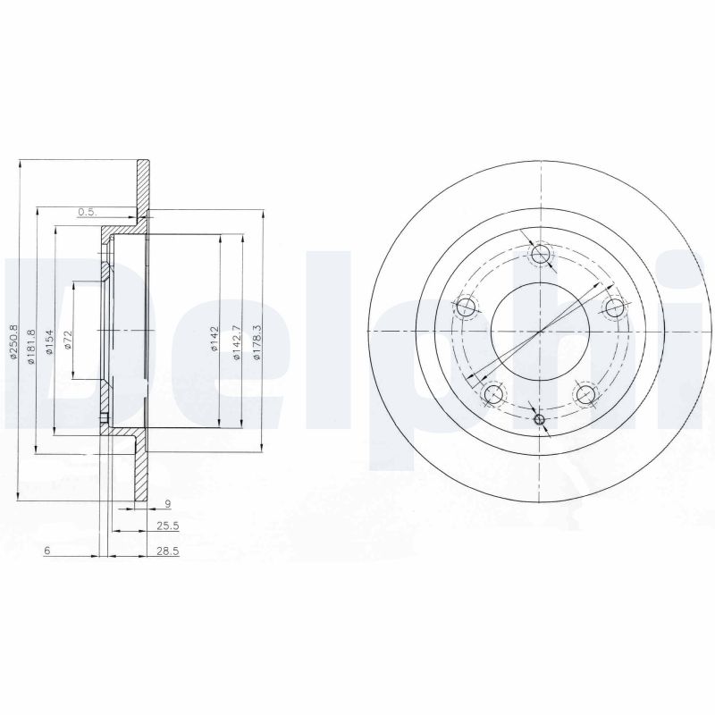 Тормозной диск DELPHI BG3084