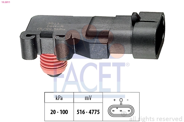 Датчик давления воздуха высотный корректор made in italy - oe equivalent FACET 10.3011