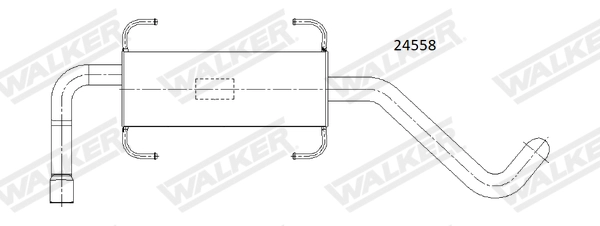 Глушитель выхлопных газов конечный WALKER PRODUCTS 24558