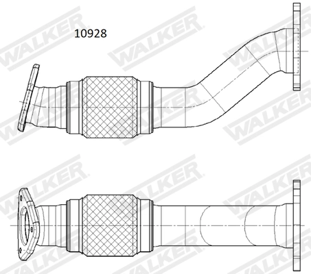 Труба выхлопного газа WALKER PRODUCTS 10928