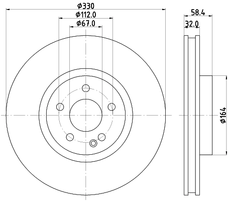 Тормозной диск pro HELLA/BEHR/PAGID 8DD 355 123-501