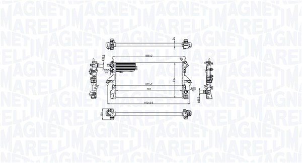 Радиатор охлаждение двигателя MAGNETI MARELLI 350213216700