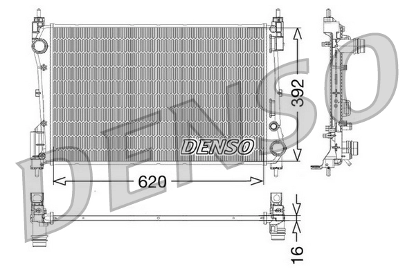 Радиатор охлаждение двигателя DENSO DRM09114