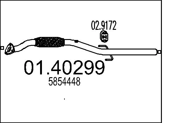 Труба выхлопного газа MTS 01.40299