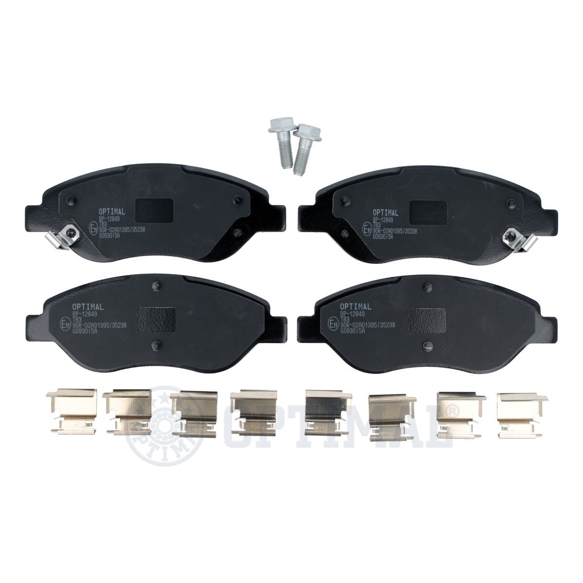 Комплект тормозных колодок дисковый тормоз OPTIMAL BP-12849