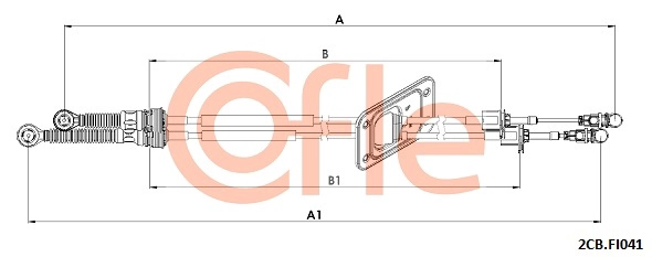 Трос механическая коробка передач COFLE 92.2CB.FI041