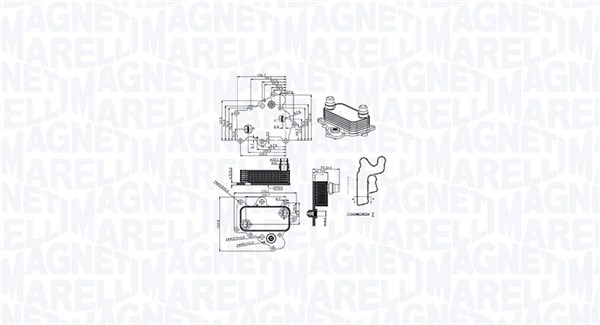 Масляный радиатор двигательное масло MAGNETI MARELLI 350300000400
