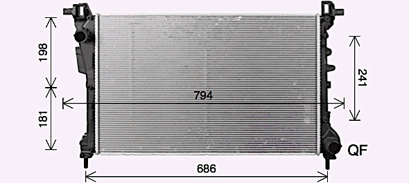 Радиатор охлаждение двигателя AVA QUALITY COOLING FT2469