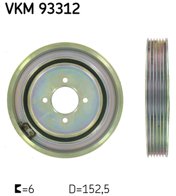 Ременный шкив коленчатый вал SKF VKM 93312