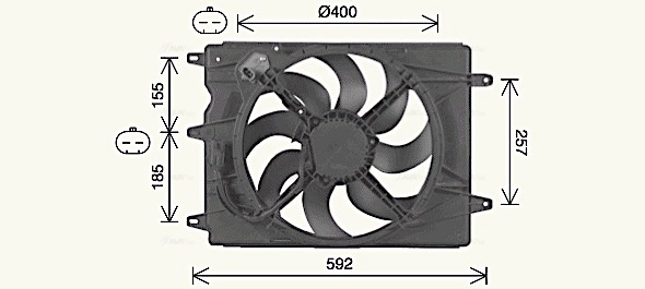 Вентилятор охлаждение двигателя AVA QUALITY COOLING FT7616