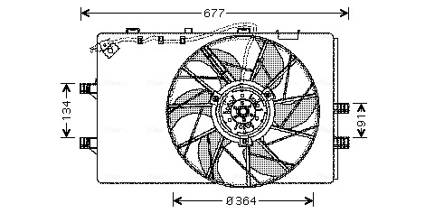 Вентилятор охлаждение двигателя AVA QUALITY COOLING MS7509