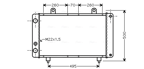 Радиатор охлаждение двигателя AVA QUALITY COOLING PEA2319