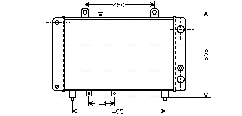 Радиатор охлаждение двигателя AVA QUALITY COOLING PE2081