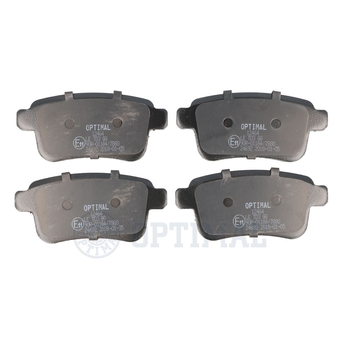 Комплект тормозных колодок дисковый тормоз OPTIMAL BP-12464