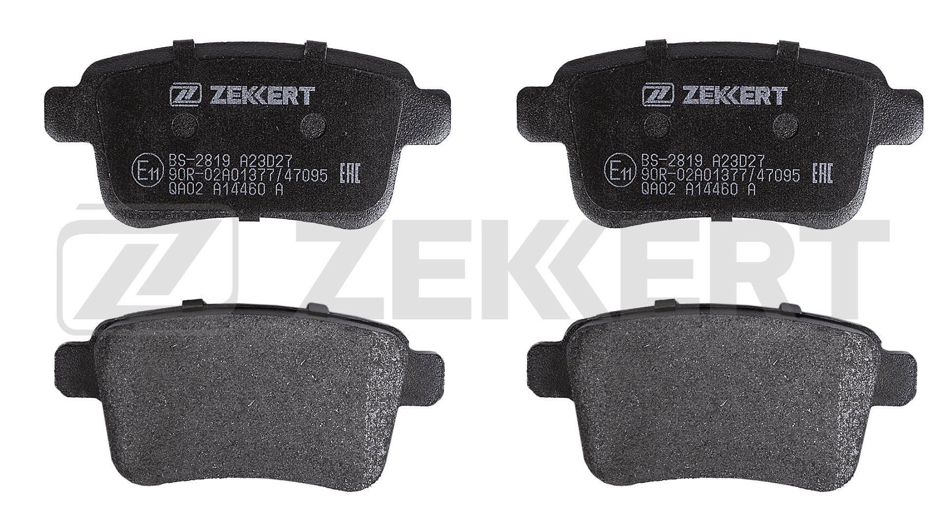 Комплект тормозных колодок дисковый тормоз ZEKKERT BS-2819