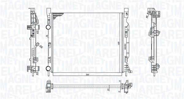 Радиатор охлаждение двигателя MAGNETI MARELLI 350213186900
