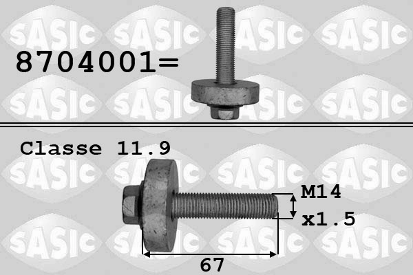Болт шкива SASIC 8704001