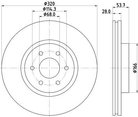 Тормозной диск pro hc HELLA/BEHR/PAGID 8DD 355 131-401