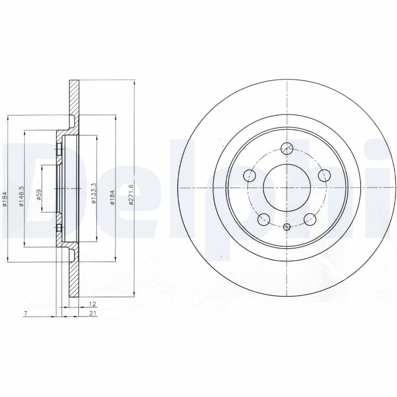 Тормозной диск DELPHI BG3741