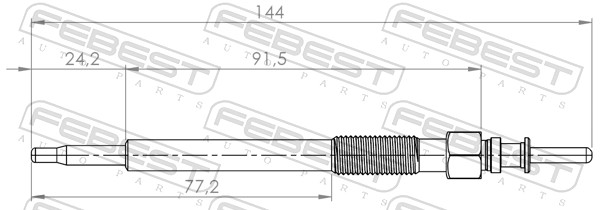 Свеча накаливания FEBEST 24642-004