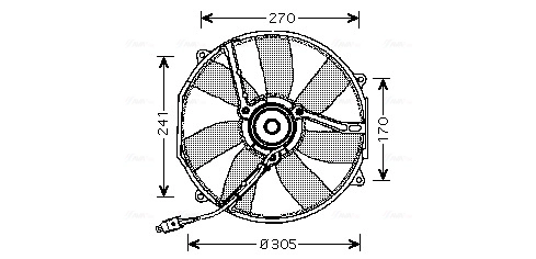 Вентилятор охлаждение двигателя AVA QUALITY COOLING MS7512