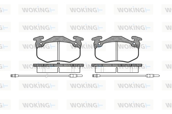 Комплект тормозных колодок дисковый тормоз WOKING P0443.24