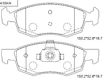 Комплект тормозных колодок дисковый тормоз ASIMCO KD1521