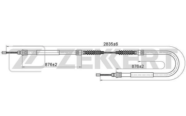 Тросик cтояночный тормоз ZEKKERT BZ-1128
