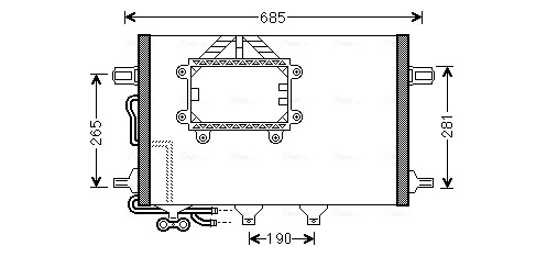 Конденсатор кондиционер AVA QUALITY COOLING MSA5562