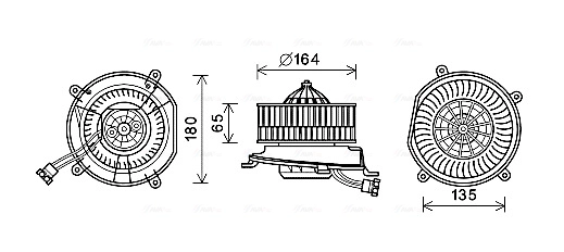 Вентилятор салона AVA QUALITY COOLING MS8674