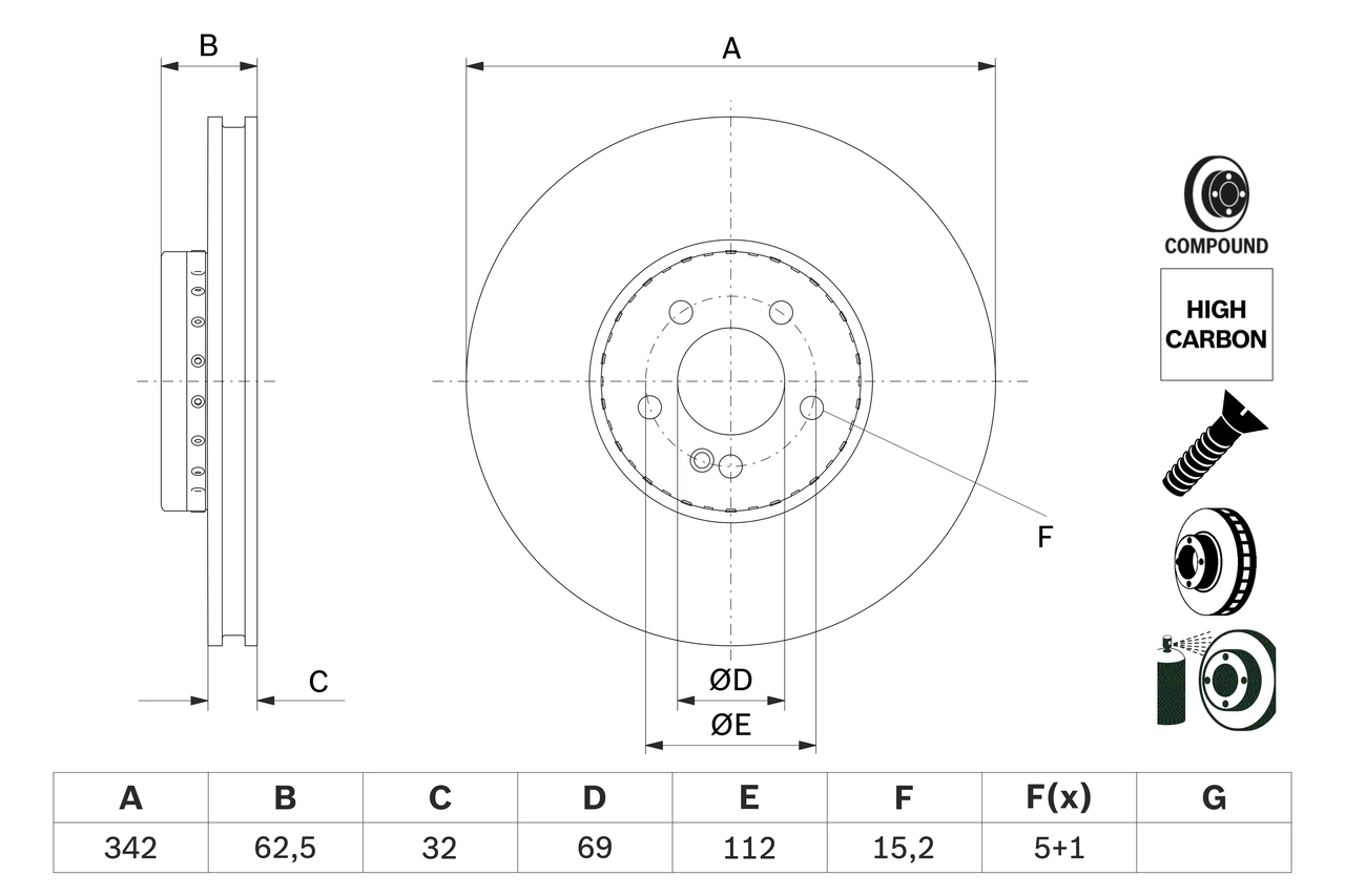 Тормозной диск BOSCH 0 986 479 H41