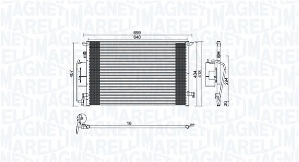 Конденсатор кондиционер MAGNETI MARELLI 350203892000