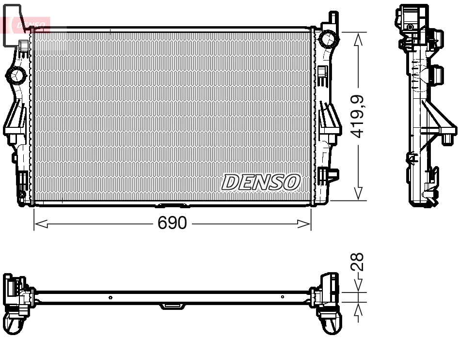 Радиатор охлаждение двигателя DENSO DRM17113