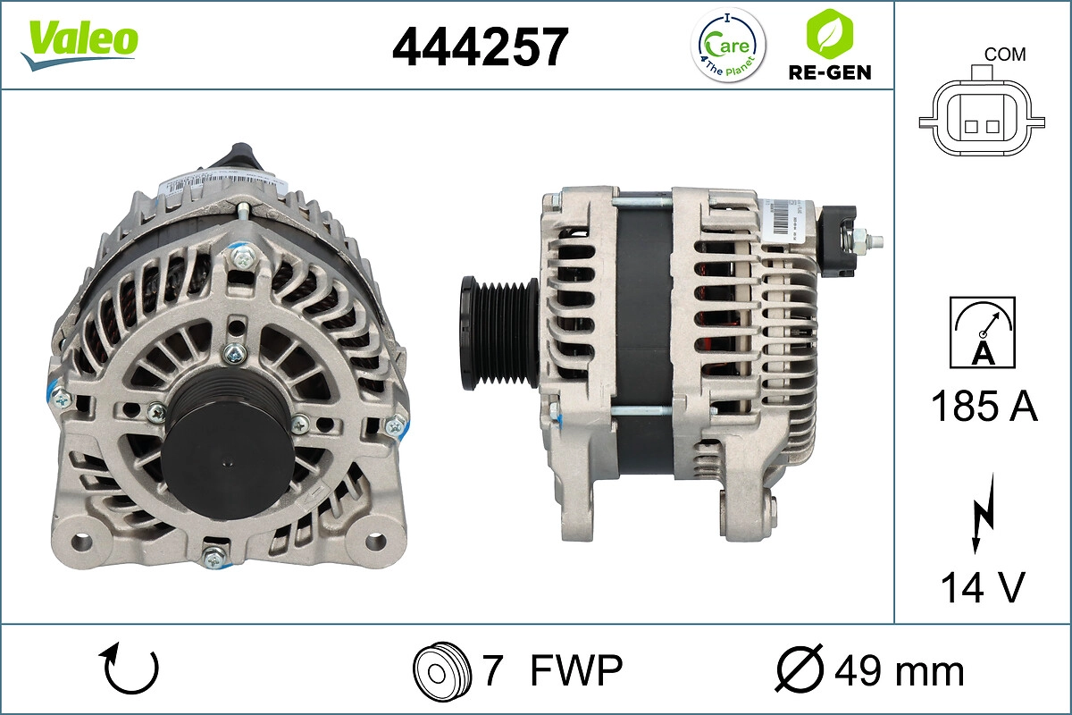 Генератор valeo re-gen remanufactured VALEO 444257