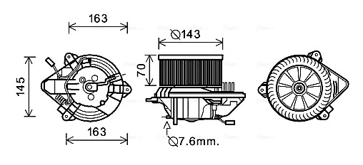 Вентилятор салона AVA QUALITY COOLING CN8508