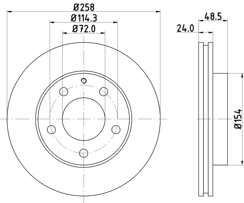 Тормозной диск HELLA/BEHR/PAGID 8DD 355 103-221