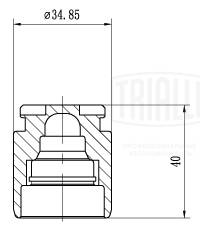 Поршень корпус скобы тормоза TRIALLI RCF 012119P